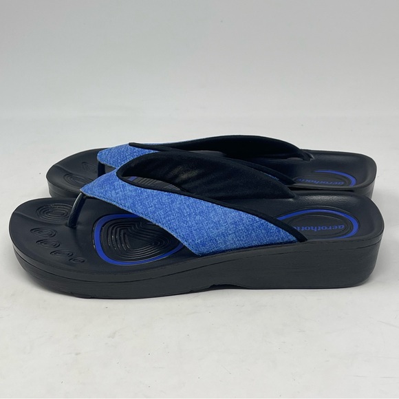 Aerothotic Original Orthotic Comfort Flip Flops Sandals Womens 5 EU 36 Blue - Picture 2 of 13